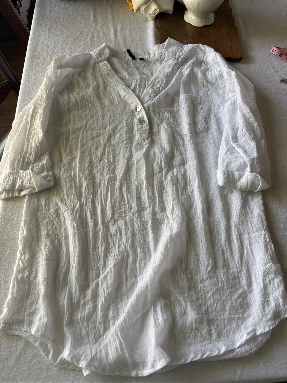 Women’s Size L Portocruz White Lightweight Swim Coverup